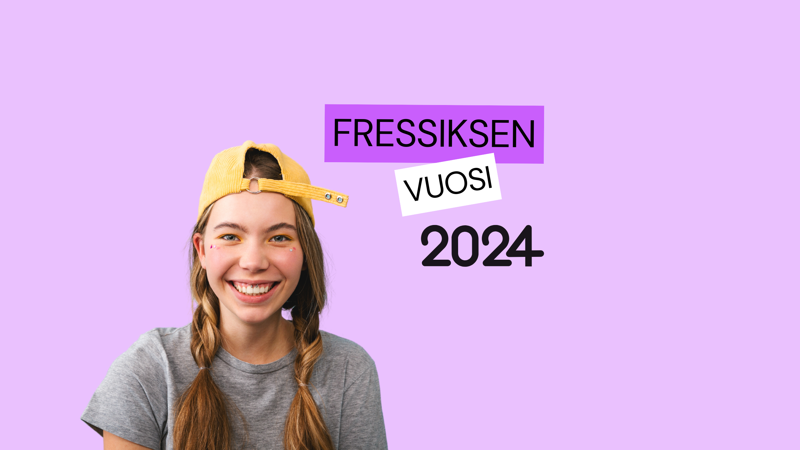 Kuva tytöstä ja tekstinä Fressiksen vuosi 2024